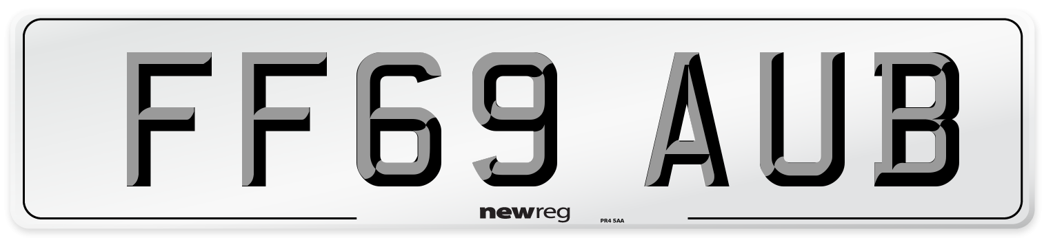 FF69 AUB Number Plate from New Reg